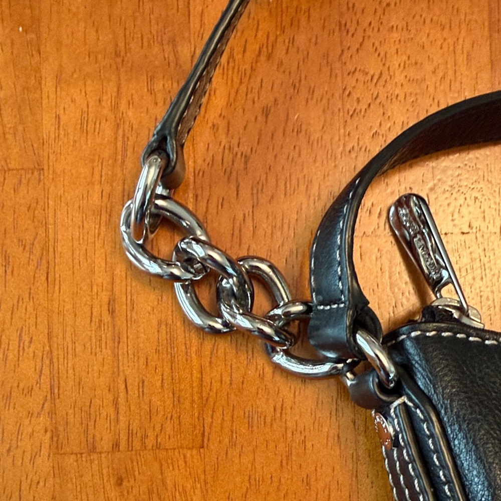 Michael Kors Black Leather Studded Shoulder Bag - Picture 4 of 10
